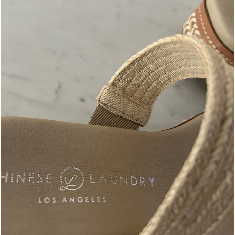 Women’s Beige Braided Platform Slide Sandals - Picture 5 of 11